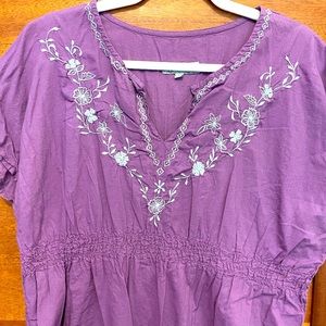 World Market purple boho top